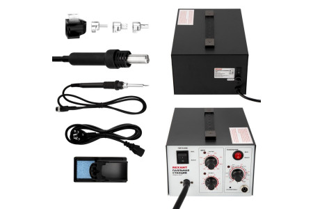 Паяльная станция (паяльник + фен), модель R852, компрессорная, 100-480°C REXANT