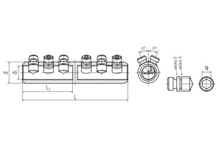 Соединитель болтовой 6СБЕ-35-300/400 (КВТ)