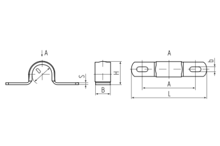 Скоба металлическая СМД-П (INOX) 38-40 (Fortisflex)