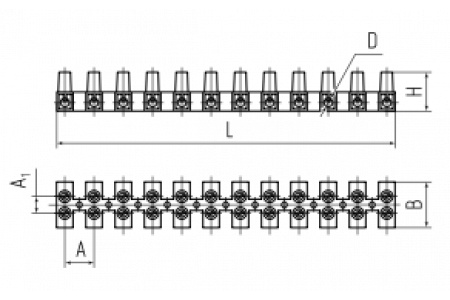 Зажим винтовой ЗВИнг-80А (6.0-25.0мм2) (чер) (КВТ)